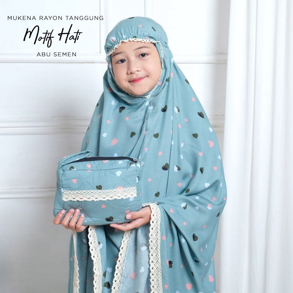 Mukena Anak Model Terbaru Sekarang Katun Jepang Cantik Renda Set Sejadah Premium Z4R8 Edisi Lebaran 