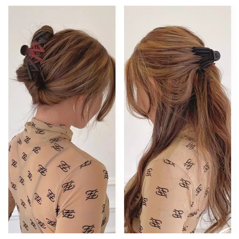 Jedai Doff Lipat 14cm JUMBO Jepit Rambut Lipat Korea Matte Hitam Aksesoris Rambut Anak dan Wanita Dewasa Matte