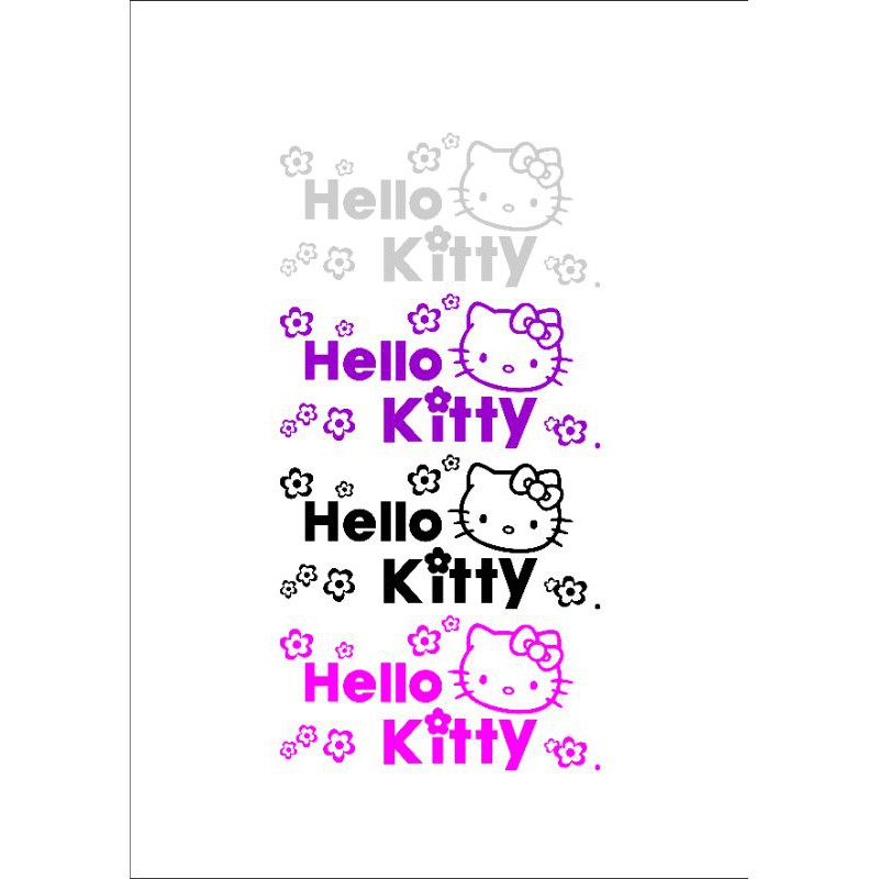 STICKER HELLO KITTY KACA MOBIL BELAKANG CUTTING