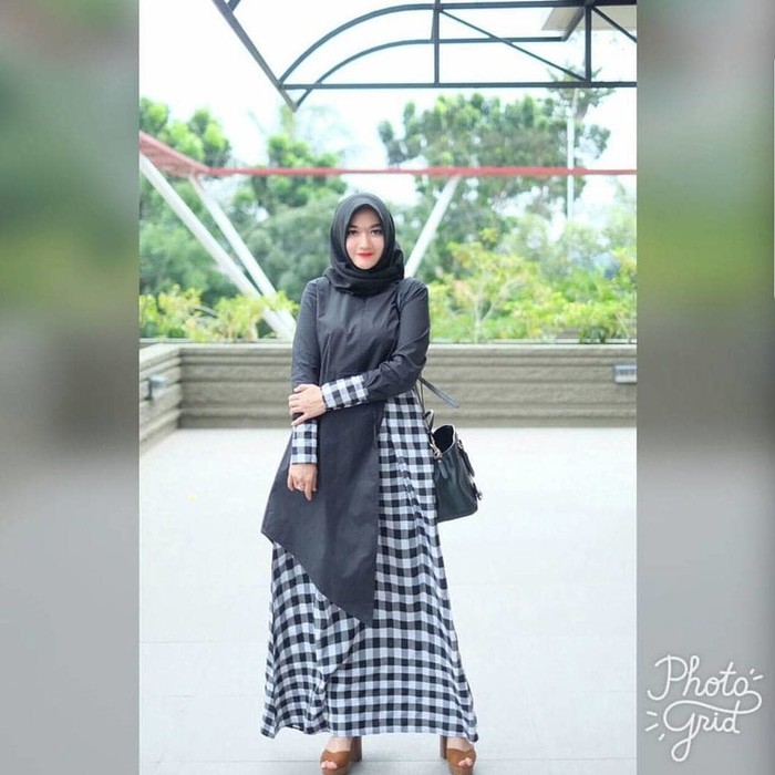 Saralee Maxi Dress Gamis Baju Panjang Wanita Hijab Casual Modern Gamis