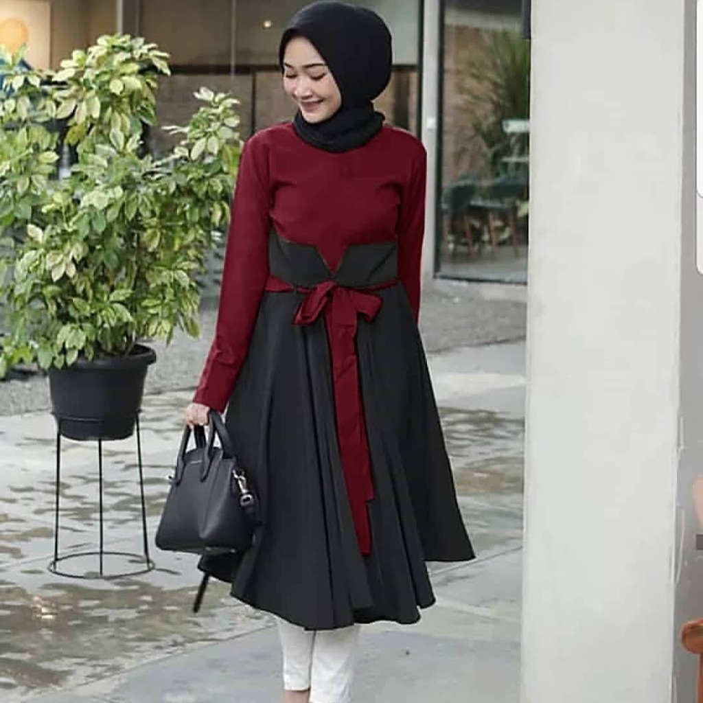 Baju Atasan Tunik Wanita Muslim Terbaru Julie Tunik Murah