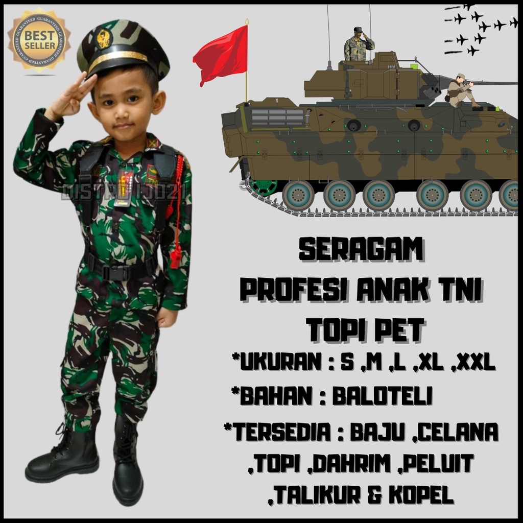 PROFESI ANAK POLISI TNI LORENG KOMPLIT DAHRIM KOPEL SERAGAM TNI ANAK KOMPLIT TOPI RIMBA KOMANDO BARET MERAH BARET HIJAU PET KOWAD COSTUM TNI MURAHSTELAN ANAK LORENG