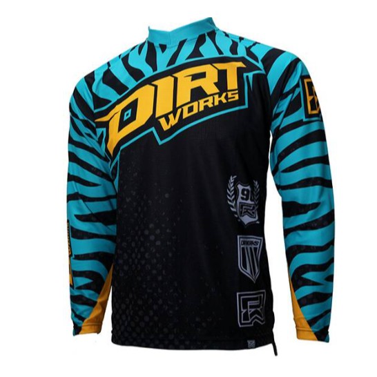 Jersey Sepeda Dirtworks FIRESTARTER 2016 TurquoiseYellow