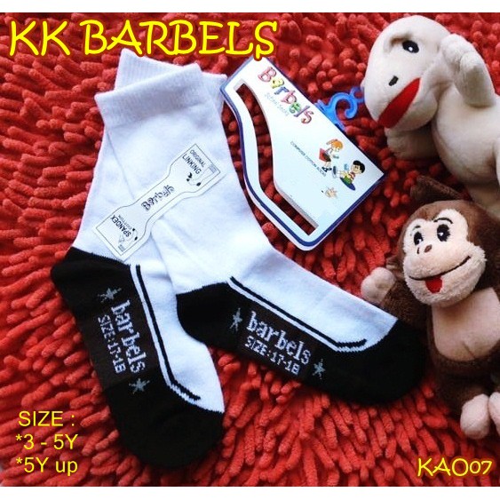 KAO07 KK BARBELS KAOS KAKI ANAK SEKOLAH