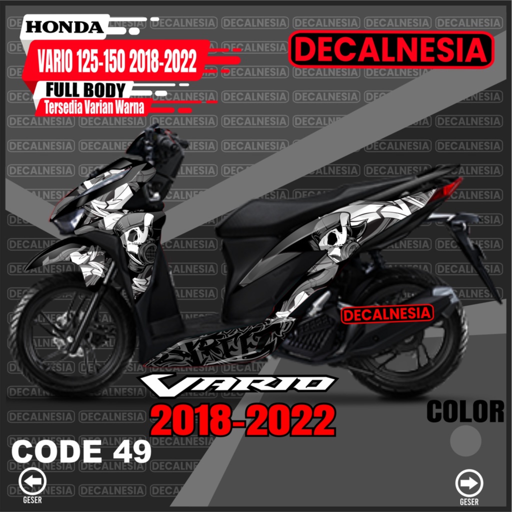 Sticker Decal Vario All New 150 125 Full Body Tahun 2018 2019 Stiker Motor Honda 2020 Dekal 2021 202