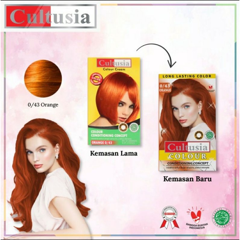 CULTUSIA HAIR COLOR ORANGE 0/43 30ML