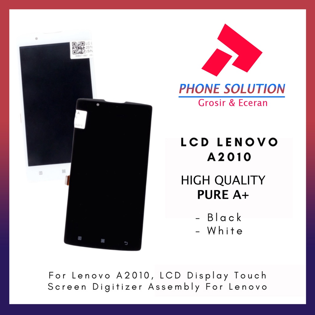 LCD Lenovo A2010 Fullset Touchscreen // Supplier LCD Lenovo - Garansi 1 Bulan