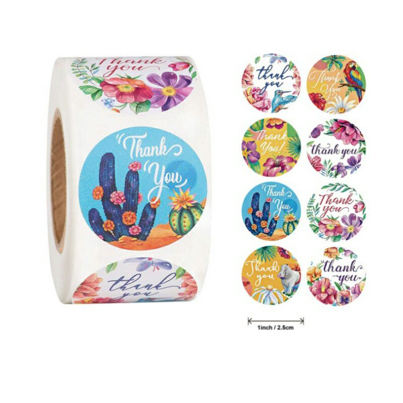 HX120 [500 pcs @ 2.5 cm] Sticker Thank You stiker ucapan terima kasih-Motif H