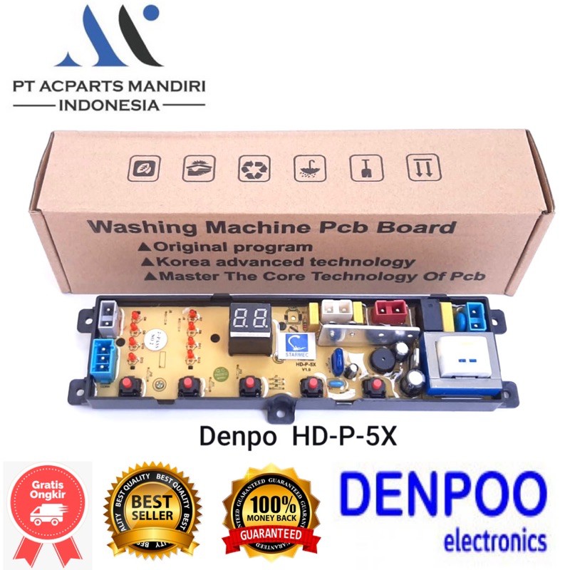 DENPOO DWF-093HT 5 tombol modul pcb mesin cuci Top Loading