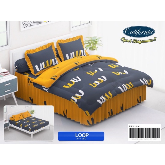 ❤ IJN ❤ BED COVER / BEDCOVER CALIFORNIA RUMBAI (160x200) NO 2