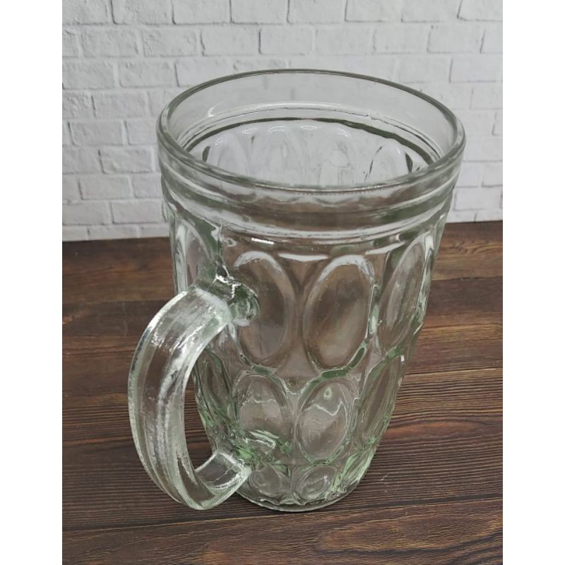 GELAS GAGANG KACA BESAR MOTIF 6 PCS GELAS KACA BELING GELAS KEDAUNG JEMPOL