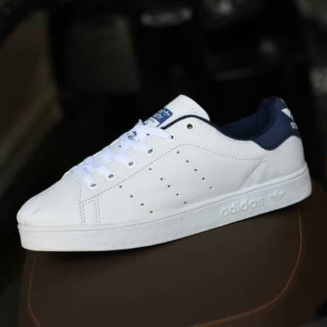 Sepatu Adidas Stan Smith Women Putih Biru Navy - Sneakers Casual