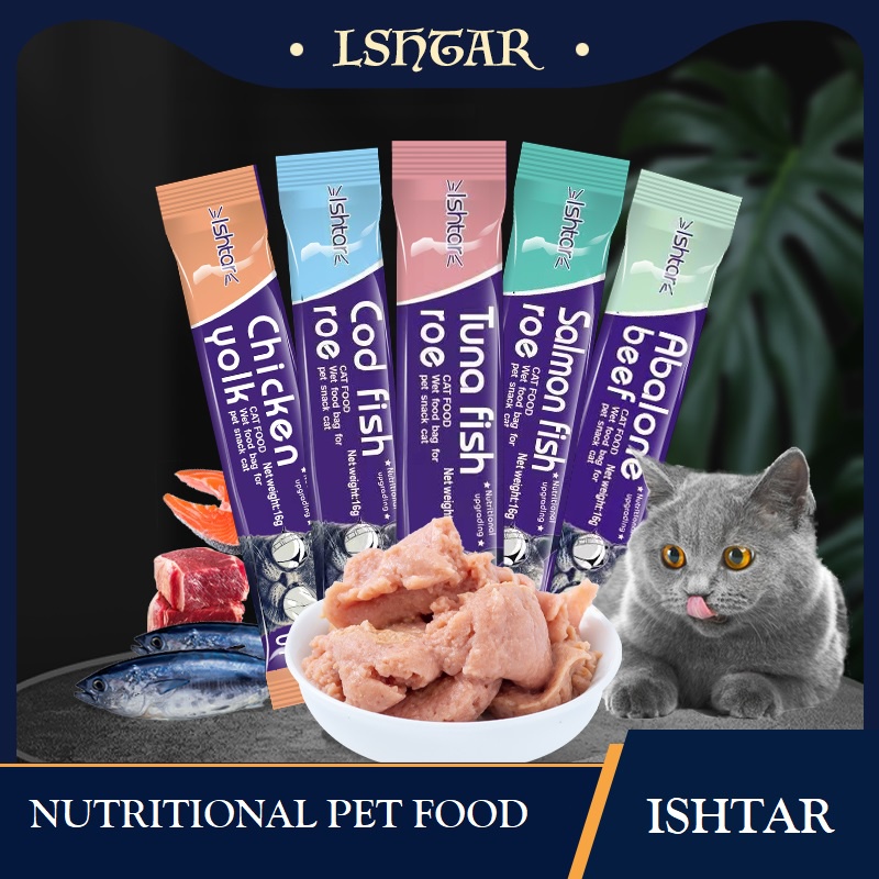 LUCKYMALL Creamy Treats Snack Kucing 16g Cat Food Makanan Kucing ISHTAR 16 Gram Sehat Bergizi Bernutrisi Strip Cemilan Meo Meow Meong CAT STRIP Treat Hewan Peliharaan