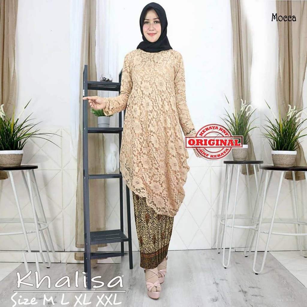 SAD&gt; set kebaya tunik mereng / kebaya modern / tunik brukat pesta model mereng - bahan brukat import