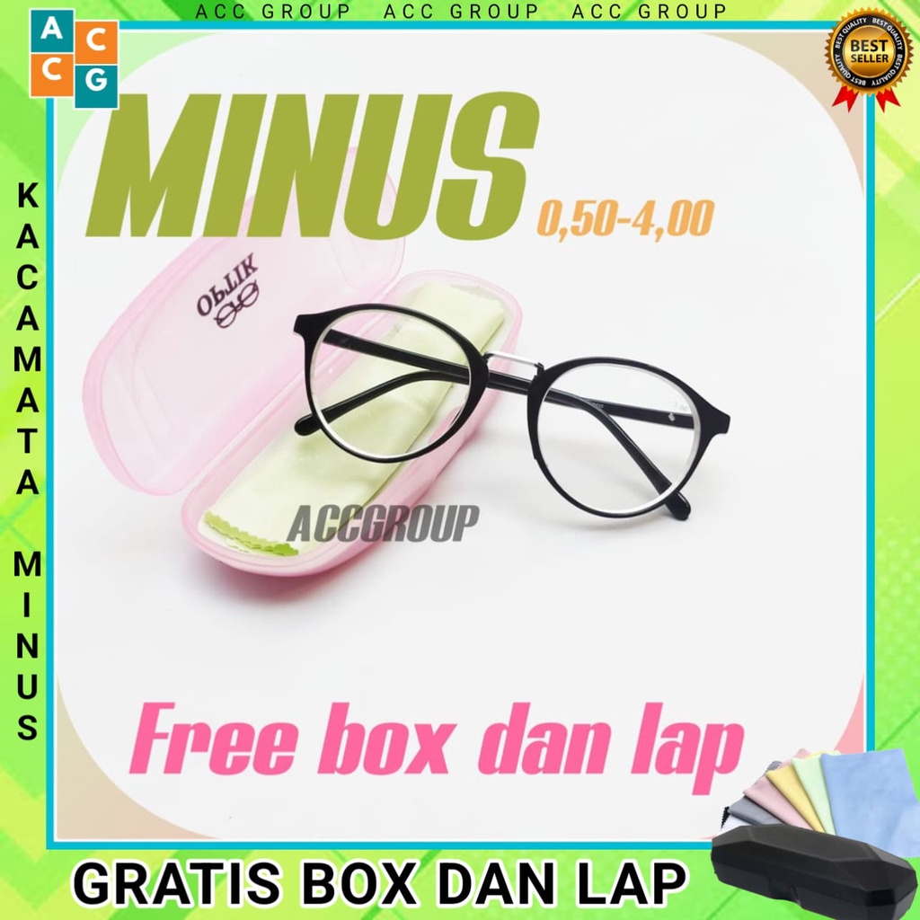 NEW KACAMATA MINUS TERBARU FASHION WANITA KE KINIAN FRE BOX DAN LAP