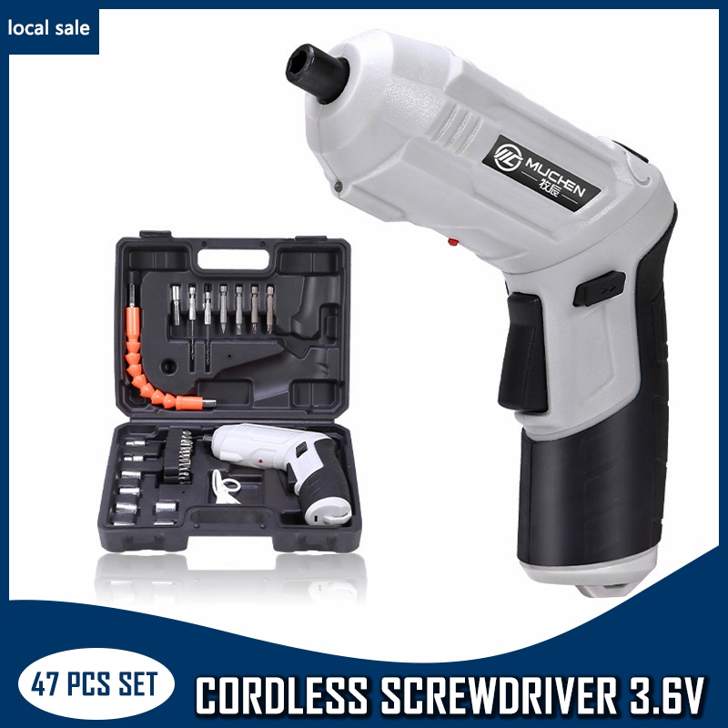 cordless screwdriver 3 6v mini mesin bor obeng baterai usb multifungsi portabel listrik tanpa kabel 