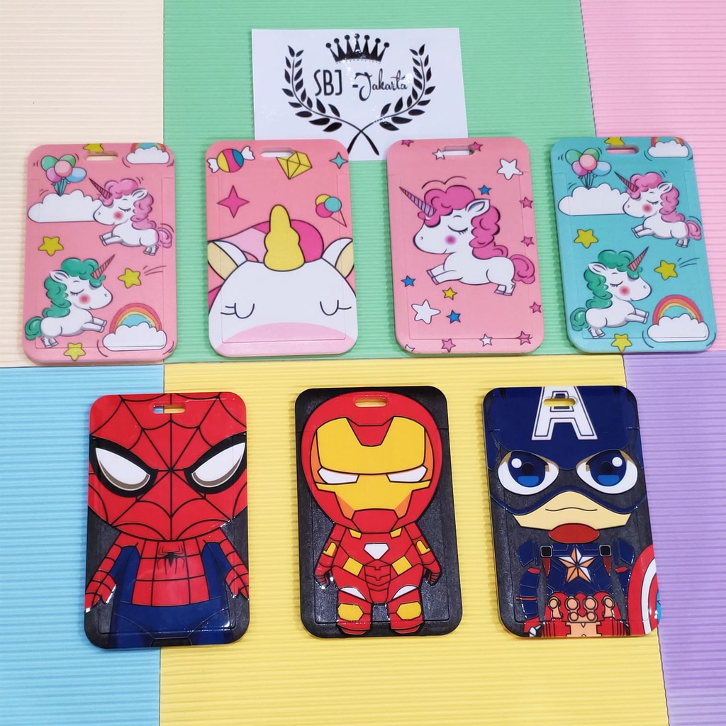 Cute Animation series Tempat kartu / ID card holder /flash card e toll / name tag