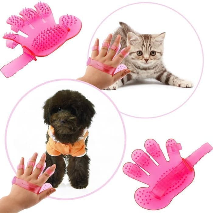 Pet Wash Karet / Pet Wash Brush Sisir Grooming Pet Mandi Anjing Kucing Sikat Mandi Hewan