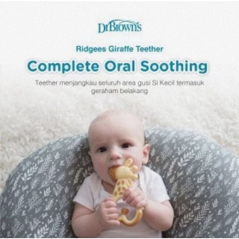 Dr.Brown's Massaging Teether Ridgees Giraffe- Mainan Gigitan Bayi