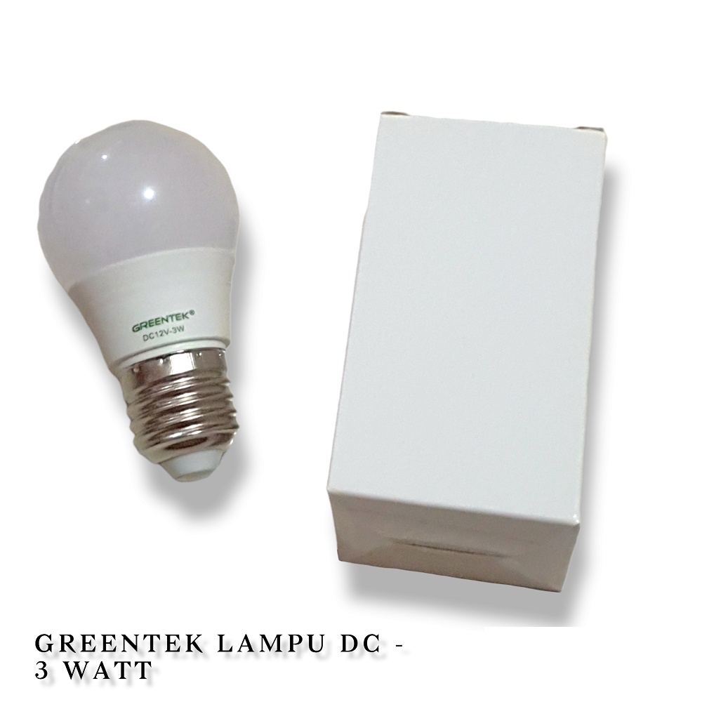 Bohlam Lampu Led Greentek DC 12V 3W / DC 12 Volt 3 Watt Putih