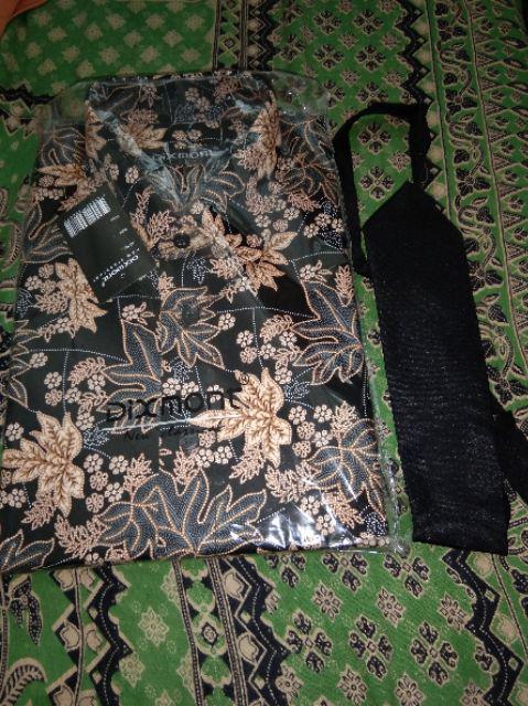 Kemeja Batik Pria Lengan Panjang Bl12 Katun Motif Modern Dixmont Semi Slimfit Premium