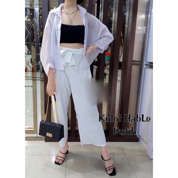 Tq88indonesia Fashion Celana Panjang Wanita Terbaru /  HABLE KULOT Polos / Celana Santai Cewek / Ootd