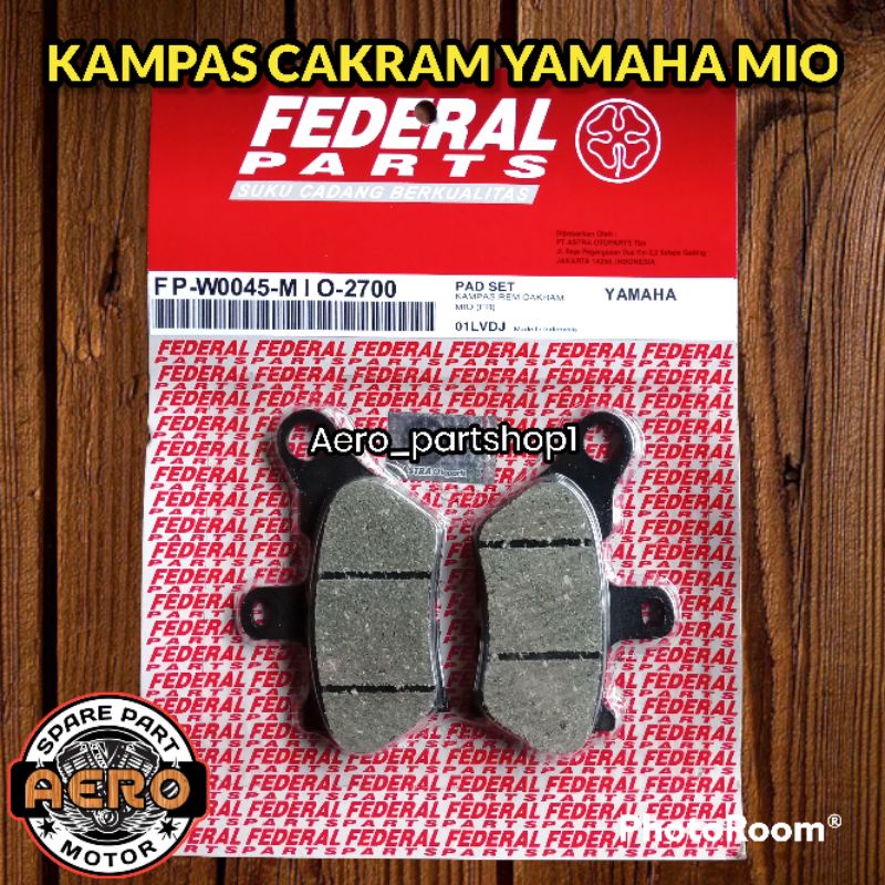 Dispad/kampas cakram depan YAMAHA MIO merk FEDERAL