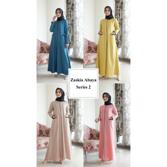 Zaskia Dress | Gamis polos | dress katun