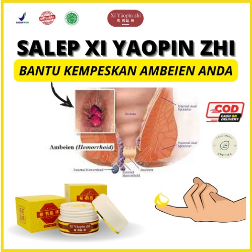 Krim Saleb Wasir Ambeien Ambeyen Ampuh Langsung Kempes Tanpa Operasi XI YAOPIN ZHI 100% Original