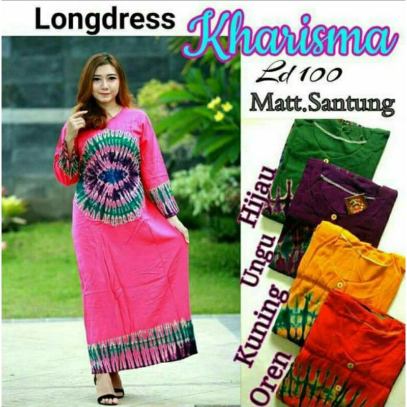 DASTER LONGDRESS KHARISMA KANCING DEPAN LENGAN PANJANG MURAH ADEM