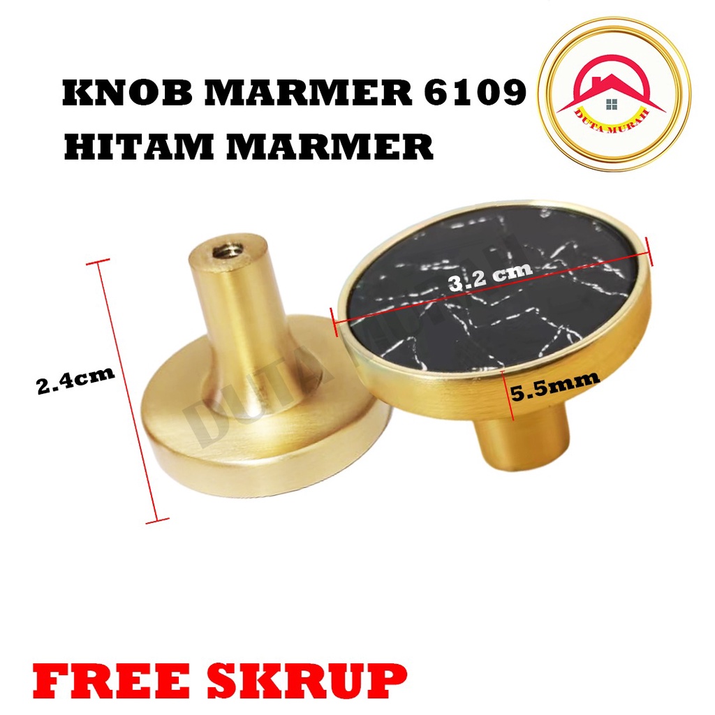 Handle Marmer Knop Marmer Knop Laci 6109 Gold Putih Handle Bulat Laci Pintu Lemari Knob Marmer Marble