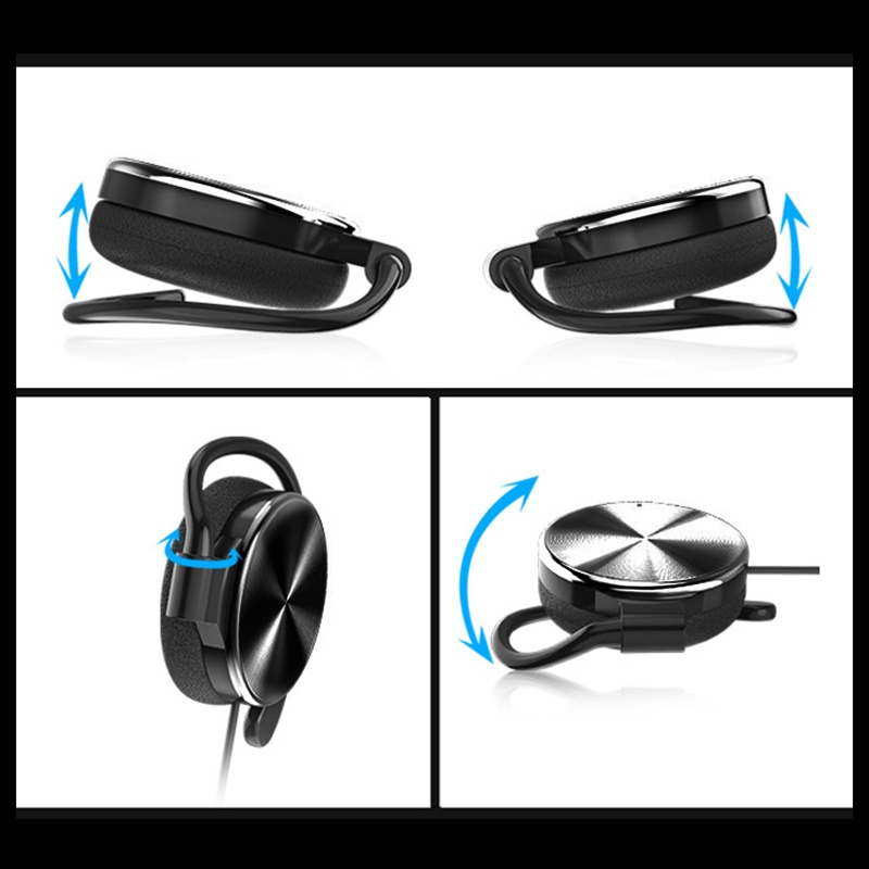 Vivi Headset Headphone Kait Telinga Kabel 3.5mm Untuk Olahraga / Gym / Lari / iOS / Android