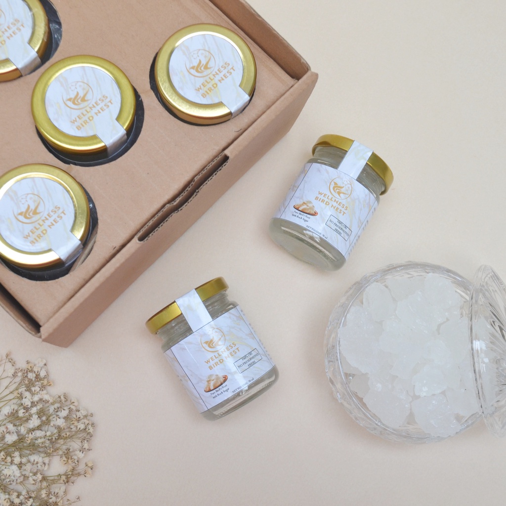 

Minuman Sarang Burung Walet Wellness Bird Nest Asli 100% dgn/tanpa Gula Batu (6 jar)