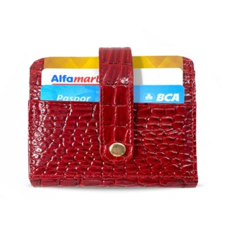 RECOMENDED MEIMEISHOP LAVA CARD HOLDER CROCO FASHION WALLET CREDIT CARD HOLDER MINI WALLET LOKAL BAT