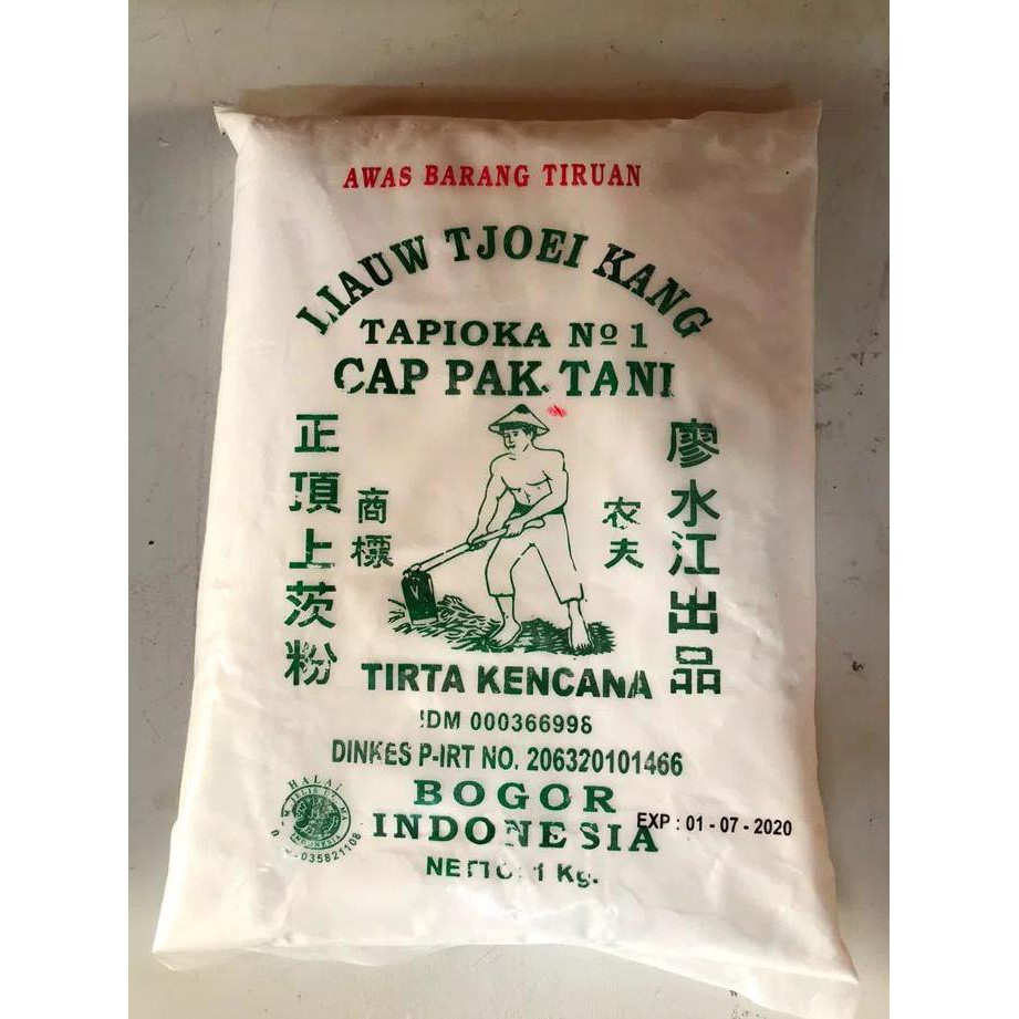 

Big Sale Tepung Sagu / Tapioka Cap Pak Tani Liaw Tjoe Kang 1 Kg - Quality no.1 Cuci Gudang Awal