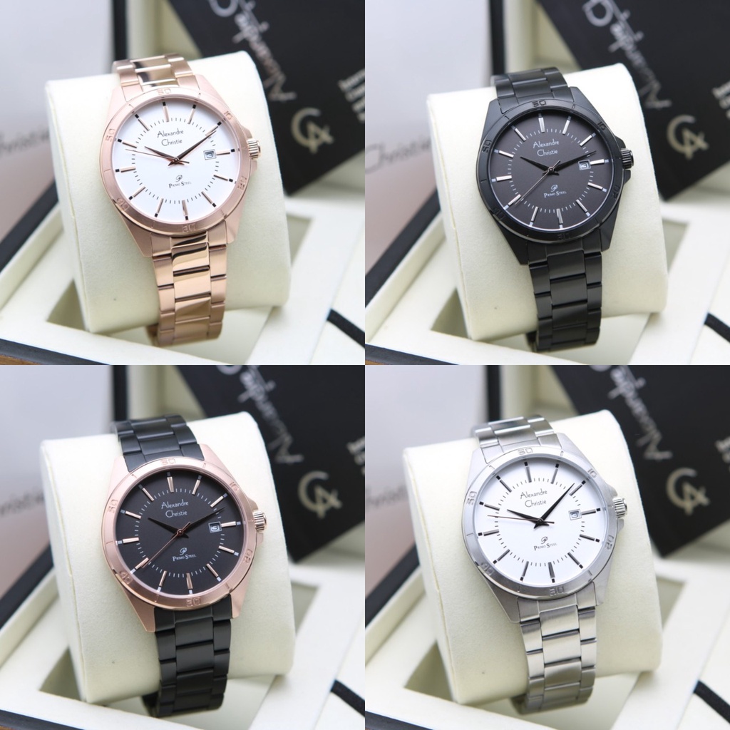 Jam Tangan Pria Alexandre Christie AC 1011 AC1011 Black Series Terbaru Original