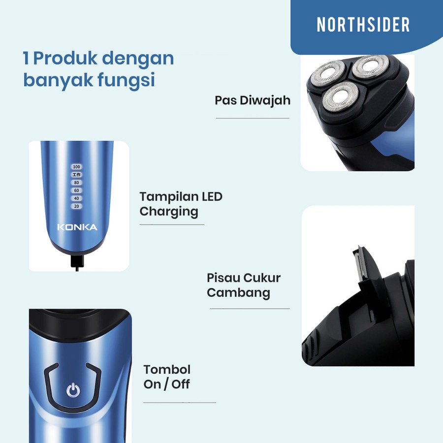 KONKA Electric Shaver Pro | Pencukur Kumis Jenggot - KT-TD01 Pro