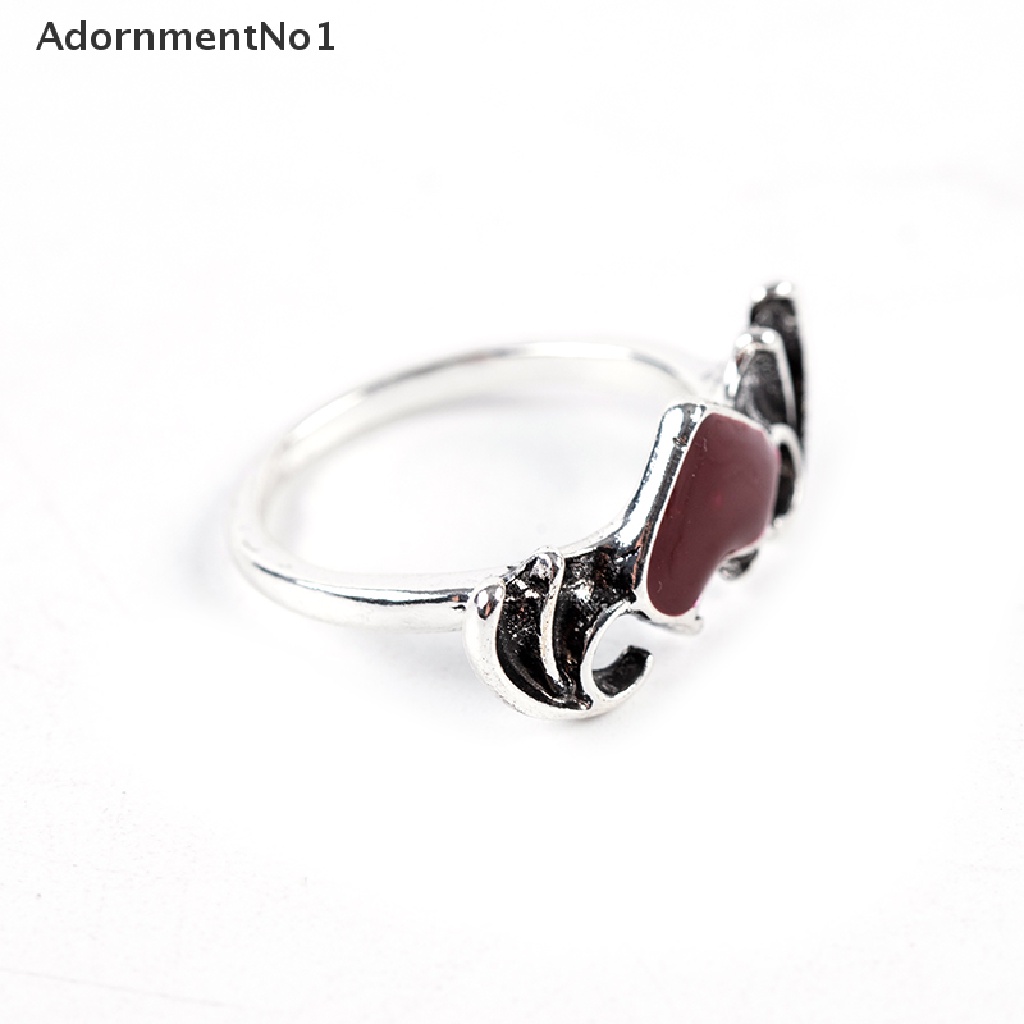 (AdornmentNo1) Soul Cincin Bentuk Hati / Sayap Iblis Untuk Hadiah Perhiasan Wanita / Pesta