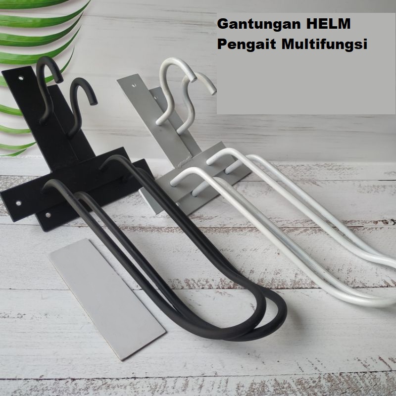 NEW MODEL GANTUNGAN HELM / GANTUNGAN SERBAGUNA / HELMET RACK / RAK GANTUNG JAKET DAN HELM / RAK DINDING TEMPEL