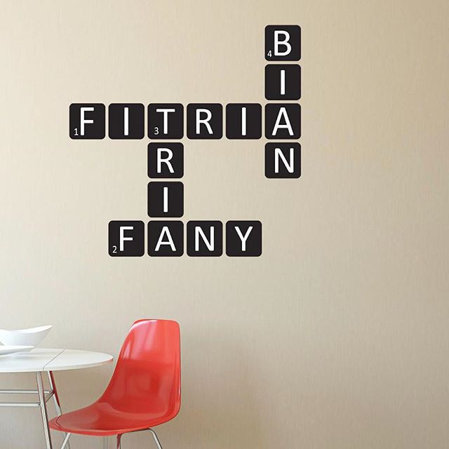 

Puswall - Stiker Dinding / Wallsticker Custom Text Name TTS / Dekorasi Kamar Anak / Wall Sticker