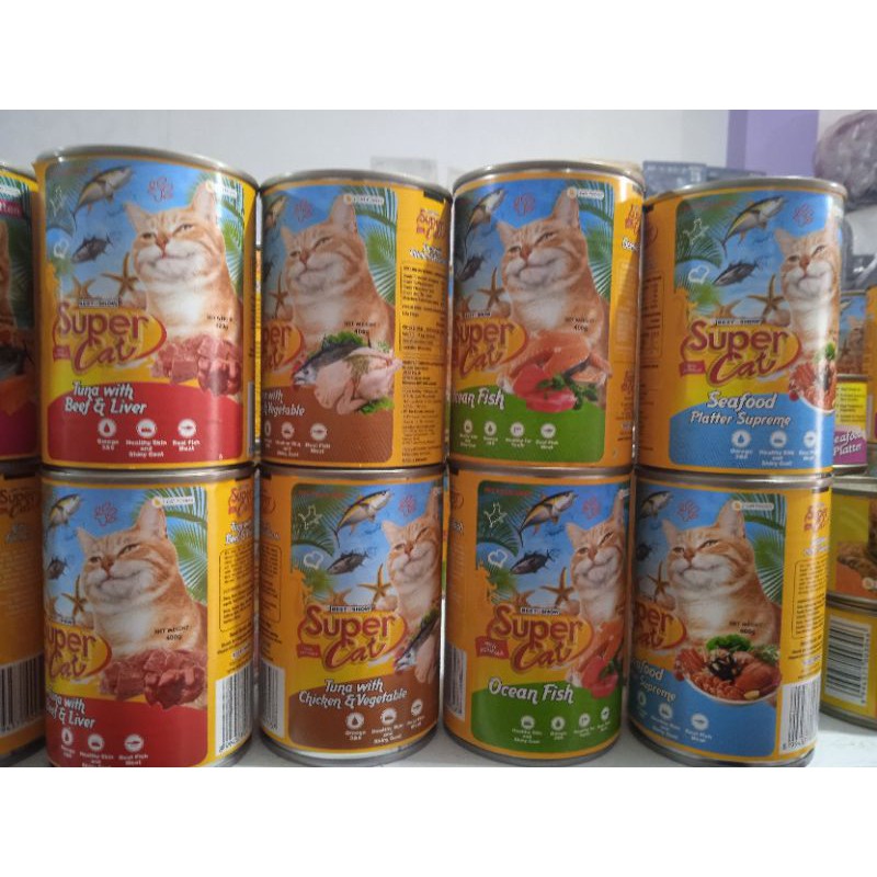 Supercat Kaleng All Varian rasa 400gr / makanan basah kaleng