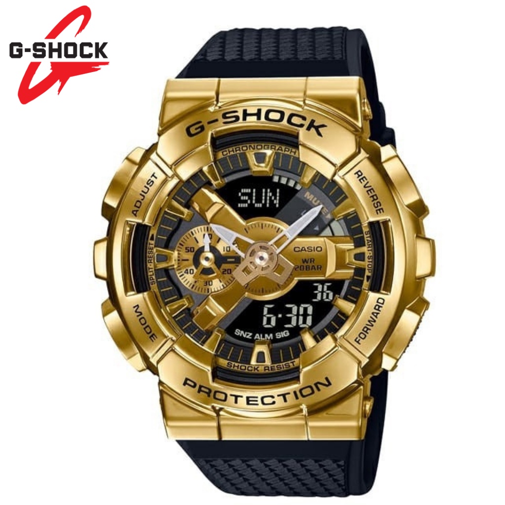 JAM TANGAN GSHOCK GM110 FULLSET CASE STAINLESS STELL AUTOLIGHT