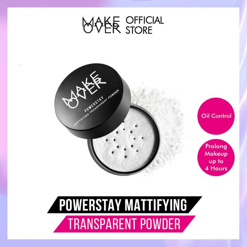 MAKE OVER POWERSTAY MATTIFYING TRANSPARENT POWDER | MAKEOVER BEDAK TABUR TRANSPARAN LOOSE POWDER