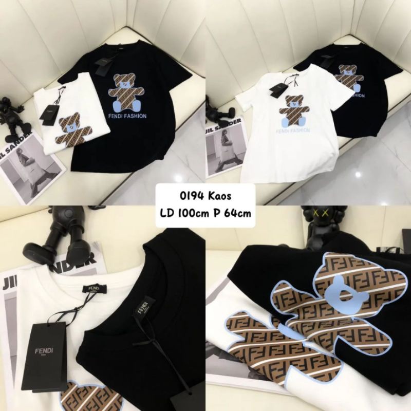 Kaos import premium wanita Fendii