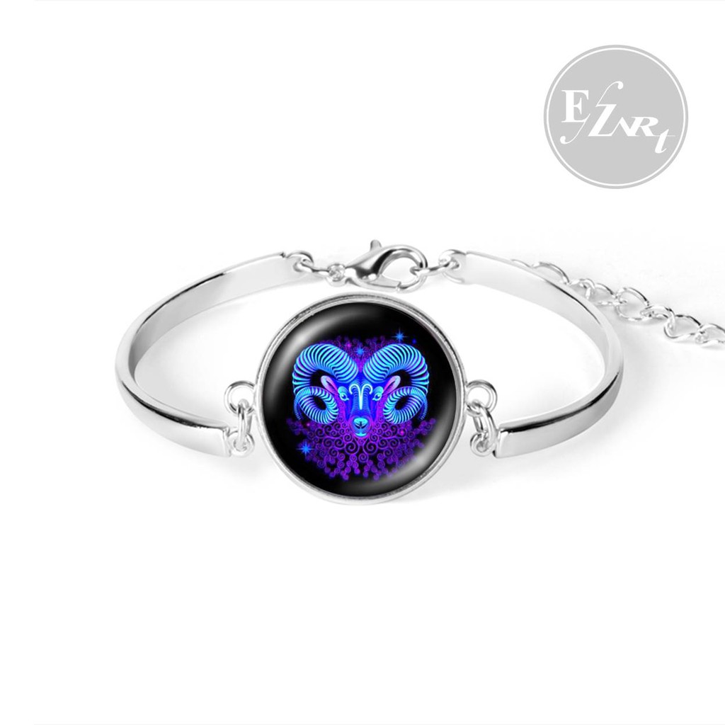 GELANG ZODIAK 12 ZODIAC HOROSCOPE CONSTELLATION BAHAN BANGLE STAINLESS STEEL MODEL NEON UTK WANITA