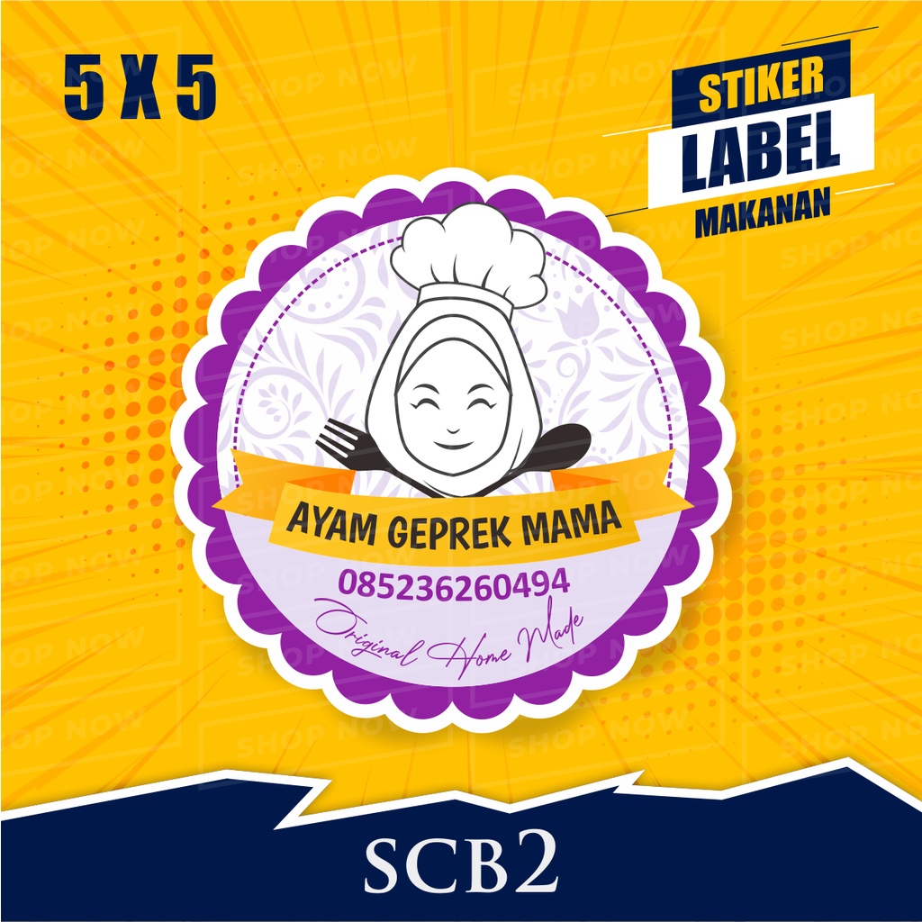 

SCB2 Stiker Label Makanan dan Minuman