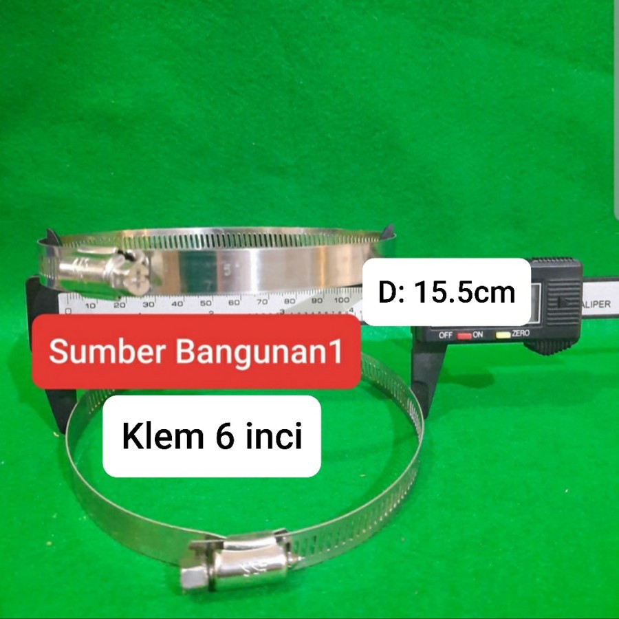 Klem Bulat 6 inch besi klem ring penjepit pipa pralon besar 6"