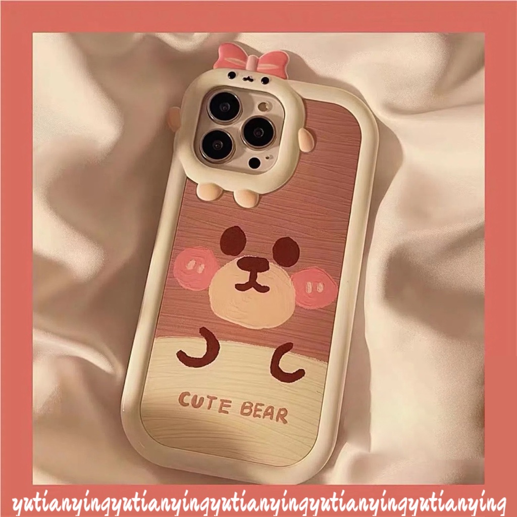 Case Beruang Teh Susu Lucu Oppo A17 A3s A15 A5s A7 A12 A96 A57 A16s A95 A16 A54 A5 A52 A55 A76 A9 A17K A74 Reno 5 4F 5F 4Lite 7 A16K A53 A72 A12E A31 Kartun Little Monster Cover