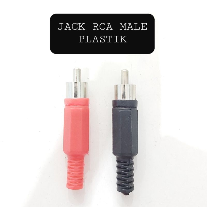 JACK RCA MALE PLASTIK COLOKAN RCA