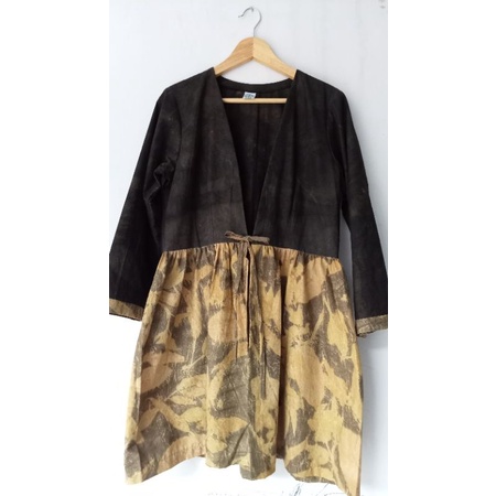 outer ecoprint / pakaian wanita outer / batik ecoprint